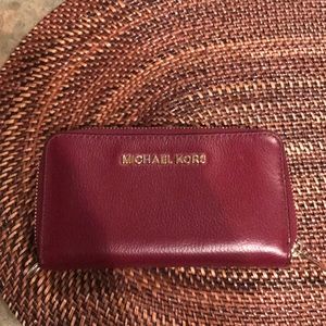 Micheal Kors Maroon Wallet